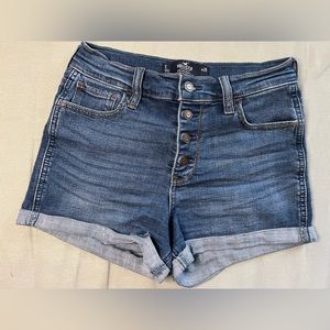 High-Rise Denim Shorts